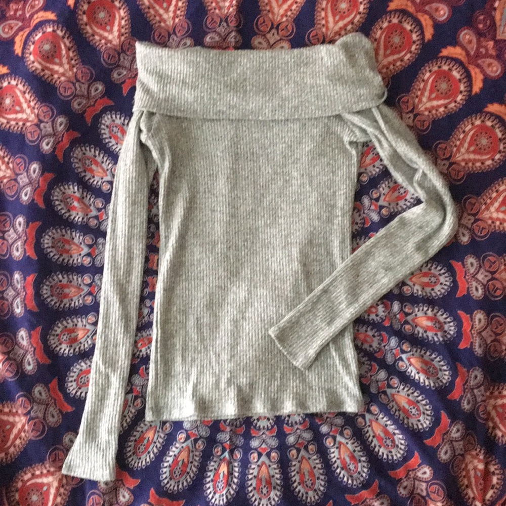 Express OneEleven Off Shoulder Long Sleeve Shirt